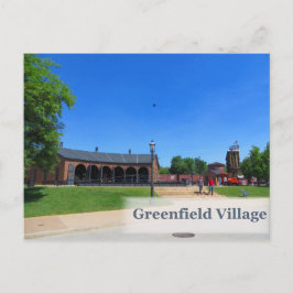 Tarjeta postal del Roundhouse de Greenfield Villag