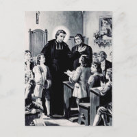 Tarjeta postal del sacerdote francés San Luis de M