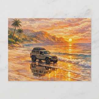 Tarjeta postal del sendero del atardecer