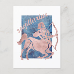 Tarjeta postal del signo zodiacal Sagitario