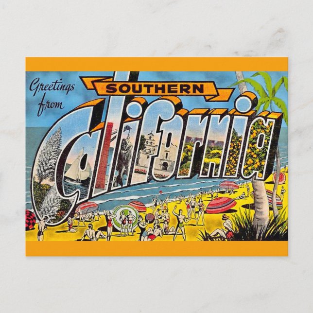 Tarjeta postal del sur de California (Anverso)