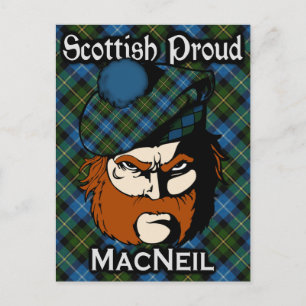Tarjeta postal del tartán del clan escocés MacNeil