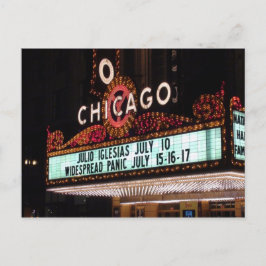 Tarjeta postal del teatro de Chicago