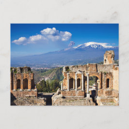 Tarjeta postal del Teatro Griego de Taormina en Si
