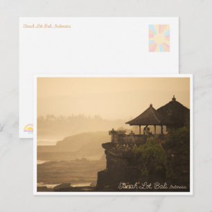 Tarjeta postal del templo Tanah Lot Bali