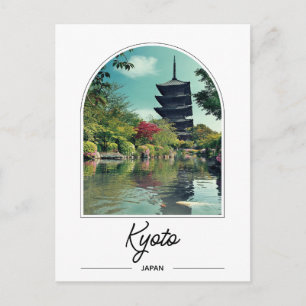 Tarjeta postal del templo Toji Kyoto Japón