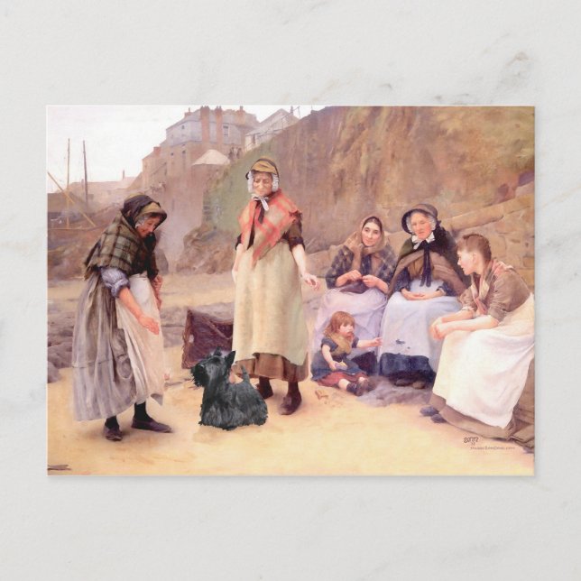 Tarjeta postal del Terrier escocés (Anverso)