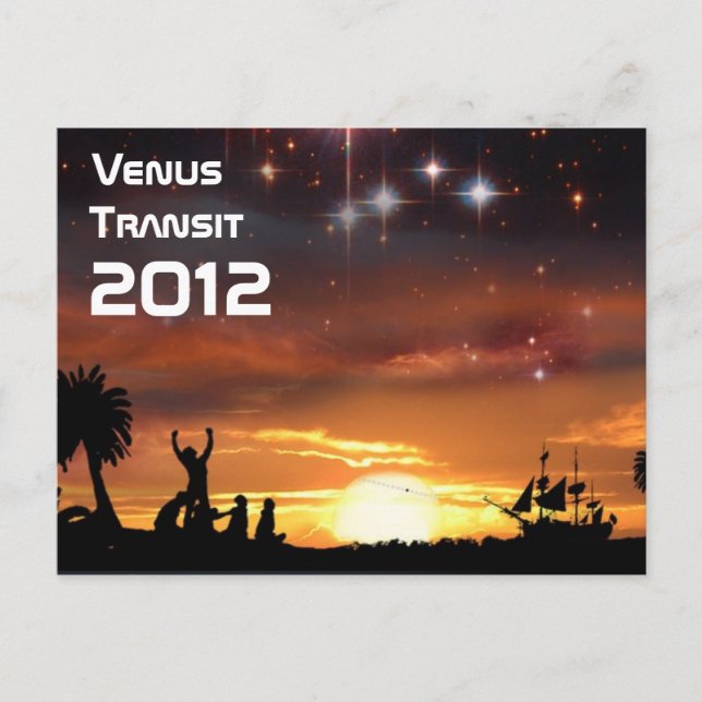 Tarjeta postal del tránsito de Venus 2012 (Anverso)
