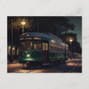 Tarjeta postal del tranvía de Nueva Orleans