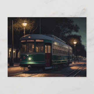 Tarjeta postal del tranvía de Nueva Orleans