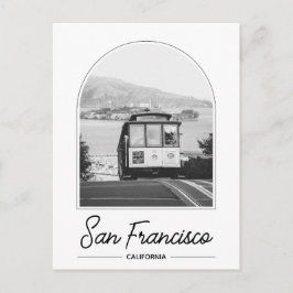 Tarjeta postal del tranvía de San Francisco en bla