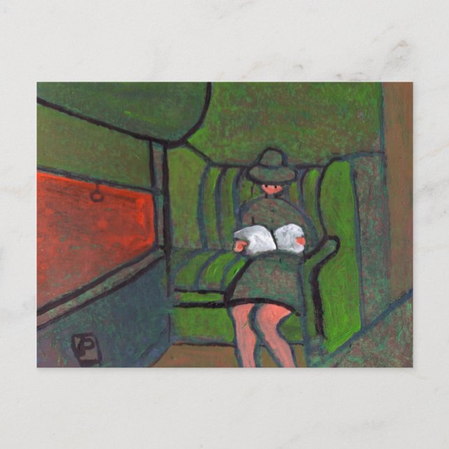 Tarjeta postal del tren nocturno (Anverso)