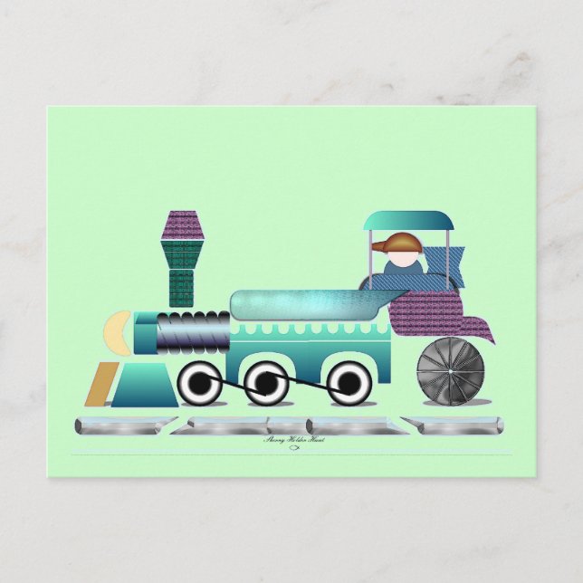 Tarjeta postal del tren Toot Toot (Anverso)