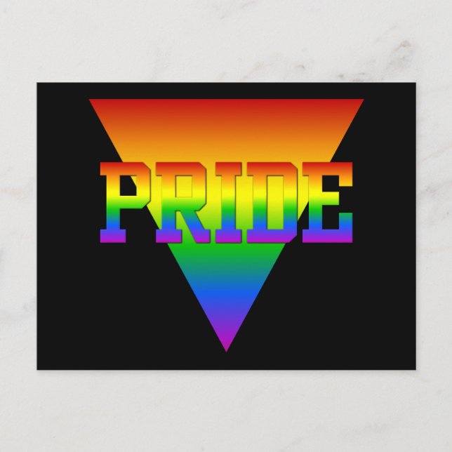 Tarjeta postal del triángulo del orgullo, personal (Anverso)