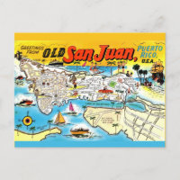 Tarjeta postal del viejo San Juan
