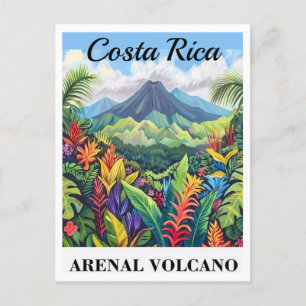 Tarjeta postal del volcán de Costa Rica