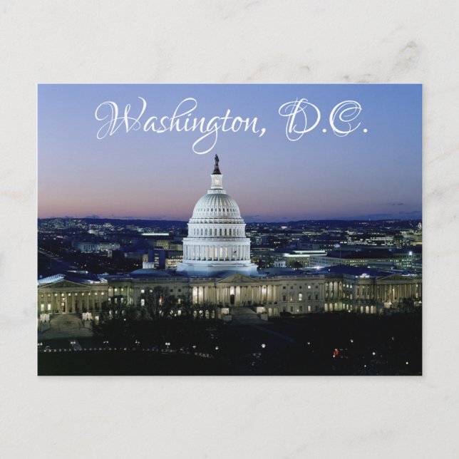 Tarjeta postal del Washington D.C. US Capitol Post (Anverso)