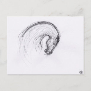 Tarjeta postal del zodíaco del año del caballo Dib