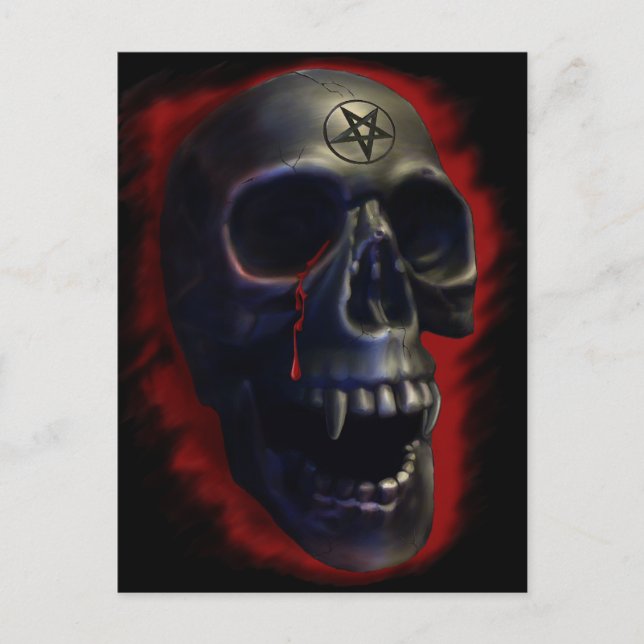 Tarjeta postal Demon Skull 1 (Anverso)