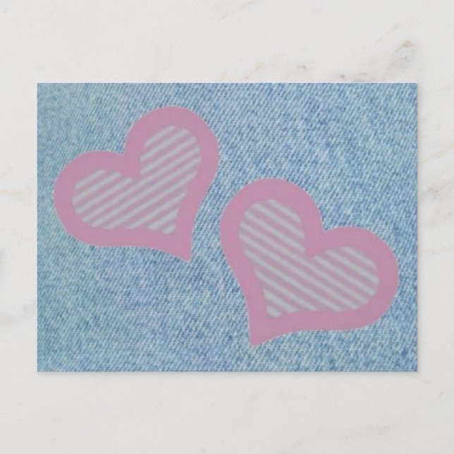 Tarjeta postal Denim-n-Hearts (Anverso)