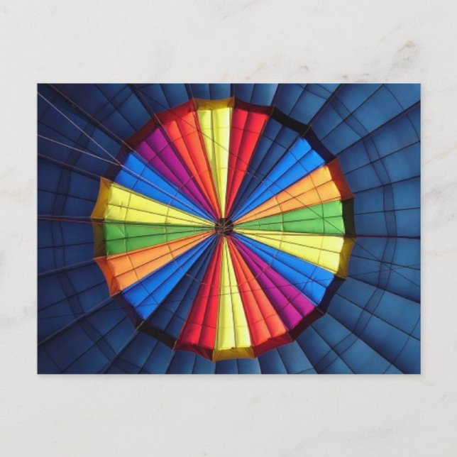 Tarjeta postal dentro del globo de aire caliente (Anverso)