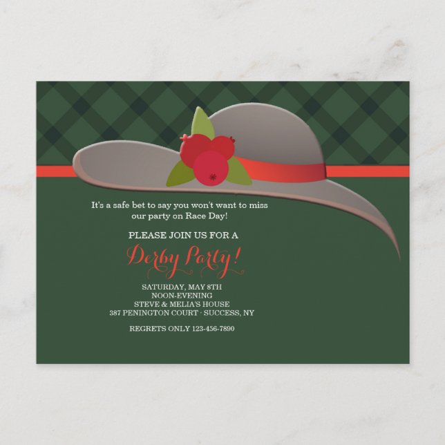 Tarjeta postal Derby Gorra (Anverso)