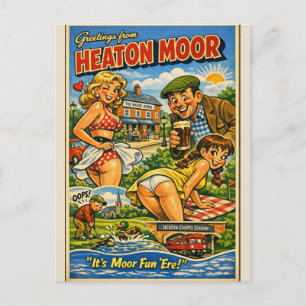 Tarjeta postal descarada clásica de Heaton Moor