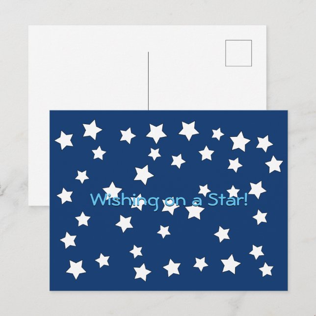 Tarjeta postal: Deseando en una estrella (Anverso / Reverso)