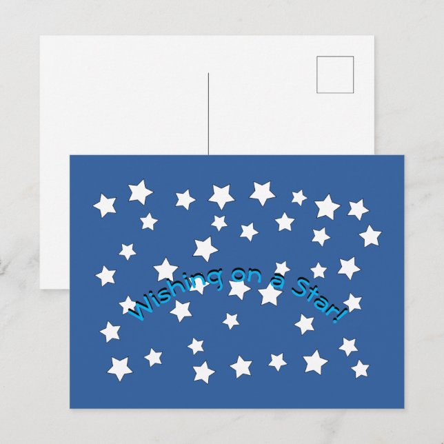 Tarjeta postal: Deseando en una estrella #2 (Anverso / Reverso)