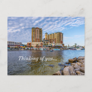 Tarjeta postal Destin Harbor Boardwalk Pensando en
