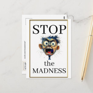 Tarjeta postal Detén la Locura