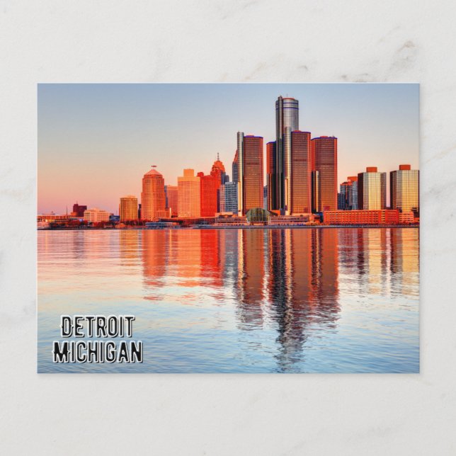 Tarjeta postal Detroit Michigan (Anverso)