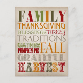 Tarjeta postal - Día de Acción de Gracias