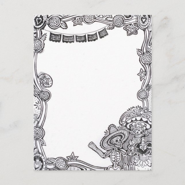 Tarjeta postal Dia De Los Muertos (Anverso)