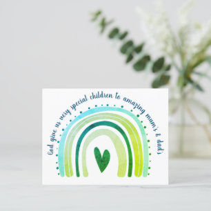 Tarjeta postal - Dios da....en verde