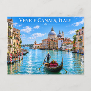 Tarjeta postal diurna de los canales de Venecia