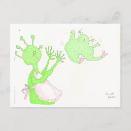 Tarjeta postal divertida con la abuela