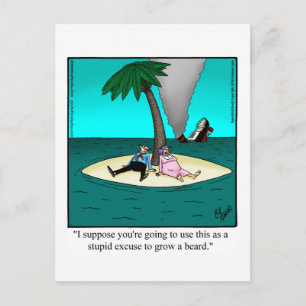Tarjeta postal divertida de aniversario con humor