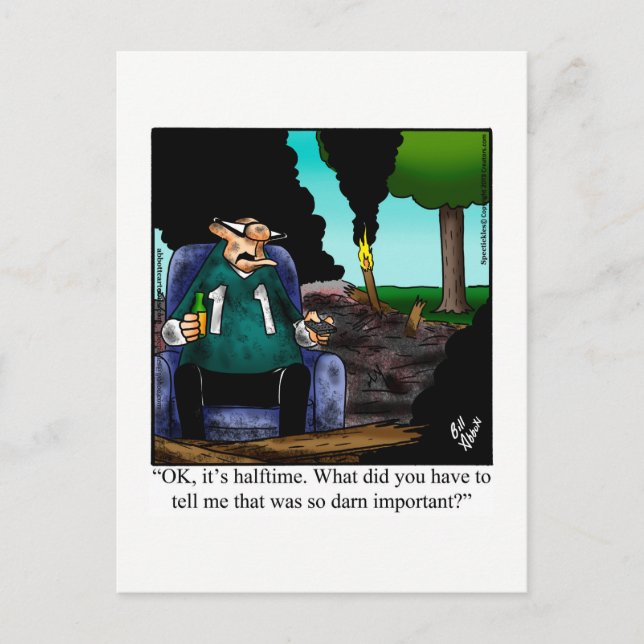 Tarjeta postal divertida de aniversario con humor (Anverso)