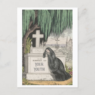 Tarjeta postal divertida de cumpleaños "En memoria