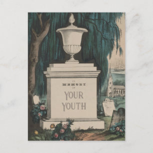 Tarjeta postal divertida de cumpleaños "En memoria