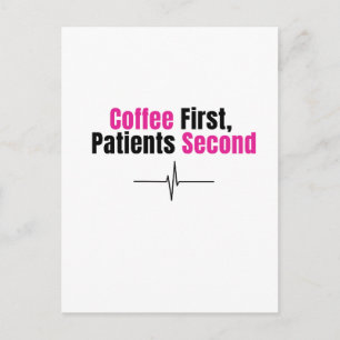 Tarjeta postal divertida de enfermera – Café prime