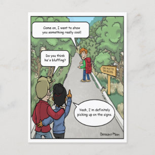 Tarjeta postal divertida de farol