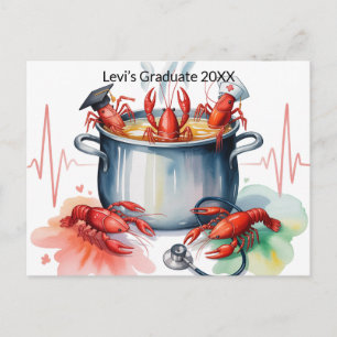 Tarjeta postal divertida de graduación de enfermer