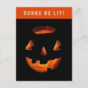 Tarjeta postal divertida de Halloween Jack-o'-lant