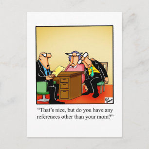 Tarjeta postal divertida de humor de oficina