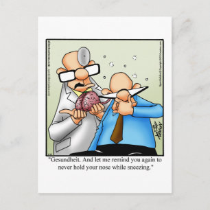 Tarjeta postal divertida de humor para desear una