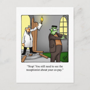 Tarjeta postal divertida de humor para desear una 