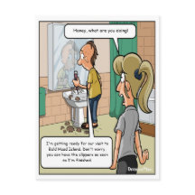 Tarjeta postal divertida de la isla Bald Head