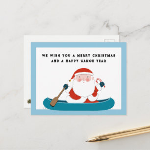 Tarjeta postal divertida de Navidad de camping
